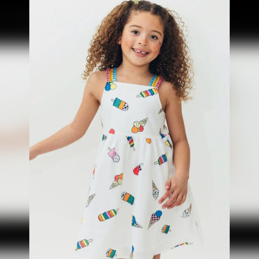 Lola and the boys Rainbow icecream comes gem Dress